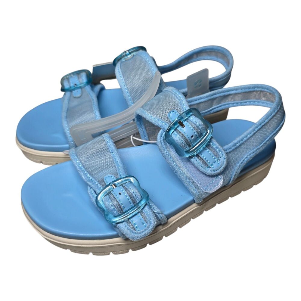 Cat & Jack Kids Noa EVA Footbed Sandals Toddler Size 12 Light Blue NWT